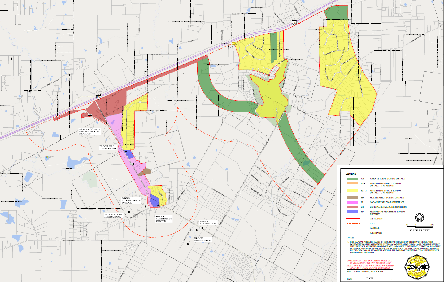 Town Map | Brock Texas